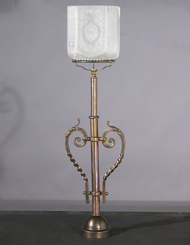 Rose Brass East lake Newel Post Lamp